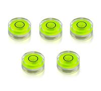 Uadme 5 Pièces Mini Niveau à Bulle Ronde Bullseye 15x8mm, Petit Niveau Bulle de Poche, Outil de Mesure pour Caravane, Caméra, Bricolage