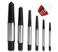 Uadme 6 Pièces Extracteur de Vis Cassée, 3-25mm Extracteurs de Boulons avec Boîte de Rangement, pour Goujons de Vis Endommagés