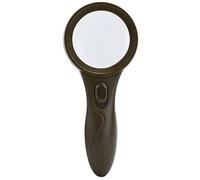 Uadme bluebone Loupe portative 5X Lecture portable Loupe 6 LED avec poignée antidérapante