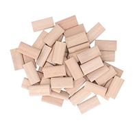 Uadme Chevilles en Bois, 50 Pcs Rectangulaires Domino Tenon Cheville Bois Hêtre Blocs Cheville Pointes Bois Massif pour Fabrication de Meubles Bois Menuiserie D'Armoires Structures Cadre (8*22*40mm)