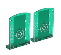 Uadme Cible Laser, 2 Pièces Cible Laser Magnétique, Lazer à Lignes Croisées, Mire Lazer, 10 x 7 cm pour Alignement et Mesure (Verte)