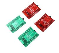 Uadme Cible Laser Magnétique avec Réflecteurs, 4Pcs Carte de Plaque 2 Verts / 2 Rouges, pour Niveau de Ligne d'Alignement de Croisement