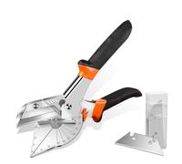 Uadme Cisaille à Onglet à Angle 45 ° -135 °, Ciseaux à Goulotte Multifonction, avec 10 Lames de Rechange, Pince à Onglet pour Couper des Tuyaux en PVC, Liège, Branches, Fils