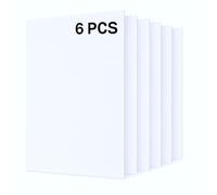 Uadme Coloré Contreplaqué 3mm, 6 Pièces Bois de Tilleul pour Gravure Laser 30x21cm, Plaque de Contreplaqué pour Modélisme Découpe Laser Pyrogravure Peinture (Blanc)