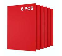 Uadme Coloré Contreplaqué 3mm, 6 Pièces Bois de Tilleul pour Gravure Laser 30x21cm, Plaque de Contreplaqué pour Modélisme Découpe Laser Pyrogravure Peinture (Rouge)