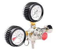 Uadme Détendeur CO2 Bière Régulateur de Pression W21,8 x 1/14" | avec 2 Manomètres Raccord, Réducteur de Pression CO2 de Fût pour Distributeurs de Bière, Brassage de Bière, Tireuse à Bière