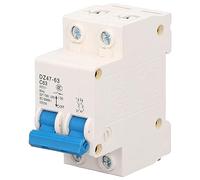 Uadme DZ47-63 Disjoncteur Miniature 2P 63A 220V, Disjoncteurs de Fuite de Circuit, Fonctions de Protection Multiples Disjoncteur Biphasé C63, Commutateur de Protection Contre les Courts-Circuits