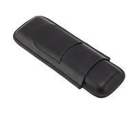 Uadme Ele Étui à cigares vintage fait à la main, fin et portable à 2 doigts pour voyage, fête, bus, cuir synthétique, noir, multicolore