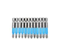 Uadme Embouts de Tournevis à Tête Cruciforme Magnétique, 12Pcs 50mm Embout Visseuse Aimanté, Screwdriver Bits PH1 PH2 PH3 PZ1 PZ2 PZ3 pour Tournevis Électriques à Main