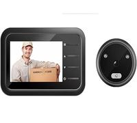 Uadme Espion numérique de porte - Écran LCD TFT de 2,4" - Grand angle de 120 degrés - Verrou blindé électronique œil de chat - Certification Smart/CE