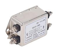 Uadme Filtre EMI, Filtre Secteur 115/250V, Filtres de Puissance Alimentation AC, Antiparasite Monophasé 2 Pôles 20A 50/60Hz, pour Équipement Mécanique