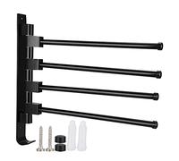 Uadme Home Hotel Salle de bain Espace en aluminium Mobile Multiple Rod Porte-serviettes Organisateur de rangement