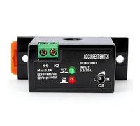Uadme Interrupteur de Détection de Courant, Commutateur de Mesure de Courant AC, 0.2-30A Normalement Ouvert, avec Lampe Témoin, pour Équipement Industriel Automatisé