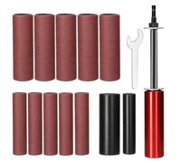 Uadme Kit de Mandrin de Ponçage de Perceuse 3/8 Pouces, Adaptateur de Ponceuse à Broche, Tambour de Ponçage en Caoutchouc à Main, pour le Bois et le Métal