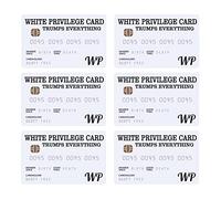 Uadme Lot de 6 cartes de privilège blanches « Trumps Everything » en PVC pour homme - Carte cadeau d'affaires, d'anniversaire