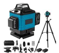 Uadme Niveau Laser Chantier Autonivelant 360° x 4 avec Trepied