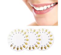 Uadme Nuancier Dentaire Blanchiment, 3 Pièces Guide de Teinte Dentaire, Cartes de Couleur des Dents, pour la Maison Clinique Hôpital