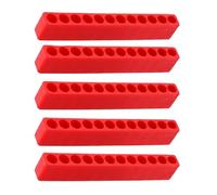 Uadme Porte Embout Visseuse, 5 Pièces Bande de Rangement pour Embouts, 12 Trous Porte-Embouts Hexagonaux, pour Tournevis, Perceuse