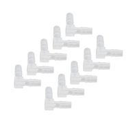 Uadme Raccord coude en plastique, 10 pièces de 6 mm, raccords de tuyauterie, pour applications pharmaceutiques, alimentaires et boissons, en laboratoire, en forme de L