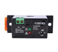 Uadme Relais de Détection de Courant, Commutateur de Mesure de Courant AC, Normalement Ouvert 0.2-30A, avec Lampe Témoin, pour Équipement Industriel Automatisé