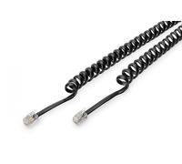 UAE connection cable, RJ10 M/M, 2.0m, CU, 4x7x0,12mm, flat, helic, bl