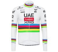 UAE TEAM EMIRATES-XRG Weltmeister 2025 Langarmtrikot, für Herren|UAE TEAM blanc