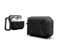 UAG Coque de Protection complète pour AirPods Pro (2(^>e<^) génération 2022) Civil Noir, de qualité supérieure, Robuste, Fine et résistante à l'eau avec Porte-clés Amovible et Mousqueton Urban Armor