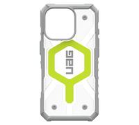 UAG Pathfinder Clear Series - Coque de protection pour téléphone portable - compatibilité avec MagSafe - 25 % de matériaux recyclés - néon actif -