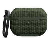Urban Armor Gear Metropolis Étui pour Apple AirPods Pro 2022 [Chargement sans Fil/Charge magnétique Compatible/Status LED Visible, Mousqueton Amovible] Olive