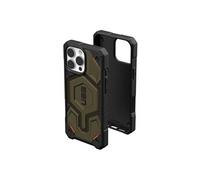 UAG Monarch Pro Kevlar Series - Coque de protection pour téléphone portable - robuste - compatibilité avec MagSafe - polycarbonate, DuPont Kevlar, caoutchouc - élément en kevlar vert - pour Apple iPho