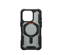 Urban Armor Gear Plasma XTE Case pour Apple iPhone 16 Pro Kickstand Cover (Chargement sans Fil/magnétique Compatible, Coque pour téléphone Portable relevable, 6 mètres de Protection) Noir/Orange