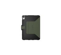 UAG Rugged Case for iPad 10.9 (10th Gen, 2022) - Scout Folio Black/Olive - Protection d'écran pour tablette - polyuréthanne thermoplastique (TPU) -