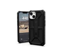 UAG Rugged Monarch Case for iPhone 14 Black - Coque de protection pour téléphone portable - robuste - Cuir de surface, alliage métallique, cadre TPU,