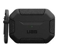 UAG Scout - Couvercle de boîtier pour boîtier de chargement des écouteurs sans fil - compatibilité avec MagSafe - polyuréthanne thermoplastique (TPU) - noir - pour Apple AirPods (2e génération) G