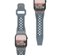 UAG UAG Bracelet Monarch en silicone Watch Series 1 t/m 11 / SE / Ultra (44/45/46/49 mm) Cloud Blue/Titanium Multicolore