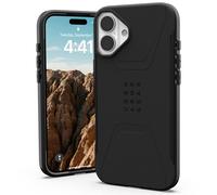 UAG Civilian Series - Coque de protection pour téléphone portable - robuste - compatibilité avec MagSafe - noir - pour Apple iPhone 16 Plus