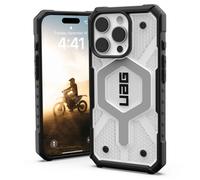 Urban Armor Gear Pathfinder MS Housse Compatible Apple iPhone 16 Pro Case (Chargement sans Fil/rechargement magnétique Compatible, Protection Contre Les Chutes) Ice (Transparent)