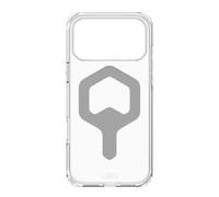 Urban Armor Gear Plyo MS Case Compatible Apple iPhone 17 Pro Max Coque (Chargement sans Fil/magnétique, Air-Soft Coins aux Chutes, Bord surélevé) Ice (Transparent) / Argent