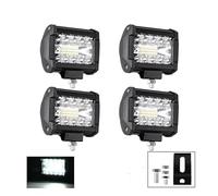 UAGFDFF Bloc Optique LED Pour Voiture Projecteur Tout-terrain 4x4 Phare Antibrouillard À Diode SUV ATV Tracteur Bateau Camion Pelle Barre Caches Anti-Poussière Pour Phares(60W 4PCS)