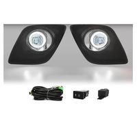 UAGFDFF Feux Antibrouillard Feu De Jour À LED DRL Antibrouillard Pour Toyota Pour Hilux Pour Revo 2015-2019 Garniture Chromée Accessoires De Voiture Étanches Feux Antibrouillard Avant(White Rings)