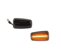 UAGFDFF Feux Position Pour Peugeot 106 II 306 406 806 Pour Expert Pour Partner Feux De Position Latéraux Avant À LED Dynamiques Clignotant Rétroviseur(Smoked)