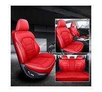 UAGFDFF Housses siège Voiture pour Ford pour Focus Mk1 Mk2 pour Mondeo Mk4 pour Fusion pour Mustang pour Fiesta Housse Siège Auto Ensemble Housses Siège Auto(5Pcs-Red)