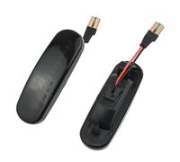 UAGFDFF Pour Lancia Pour Musa 350 2005-2012 LED Marqueur Latéral Dynamique Clignotant Répétiteur Pièces Voiture Clignotant Dynamique(Smoked Black)