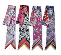 Uainhrt Lot de 4 petites fleurs polychromes pour sac à main, sac à main, écharpe, bandeau, foulard, écharpe, cadeau tendance, Multicolore, M