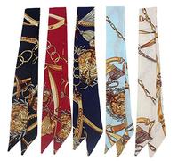 Uainhrt Lot de 5 pompons et chaînes pour sac à main - Motif : ruban, écharpe, bandeau, foulard, foulard, cadeau tendance