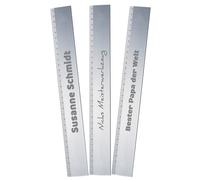 Uakeii Règle en aluminium personnalisée | Gravure au laser | 30 cm | Millimétrique
