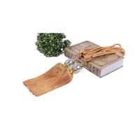 UALXPAO Attaches de Rideaux 2Pcs Decorative Curtain Rope Tie Backs Beaded Tassel Fringe Tiebacks for Clip Home Decor Holder Buckle pour Décoration de Maison(Light Brown)