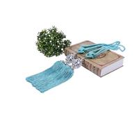 UALXPAO Attaches de Rideaux 2Pcs Decorative Curtain Rope Tie Backs Beaded Tassel Fringe Tiebacks for Clip Home Decor Holder Buckle pour Décoration de Maison(Light Blue)