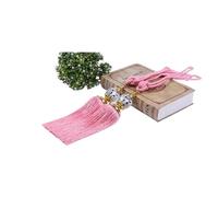 UALXPAO Attaches de Rideaux 2Pcs Decorative Curtain Rope Tie Backs Beaded Tassel Fringe Tiebacks for Clip Home Decor Holder Buckle pour Décoration de Maison(Pink)