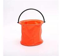 UALXPAO Camping Seau Pliable Lot de 2 seaux rétractables for la pêche, Pliables, carrés, for Salle Bain et Cuisine(Orange)